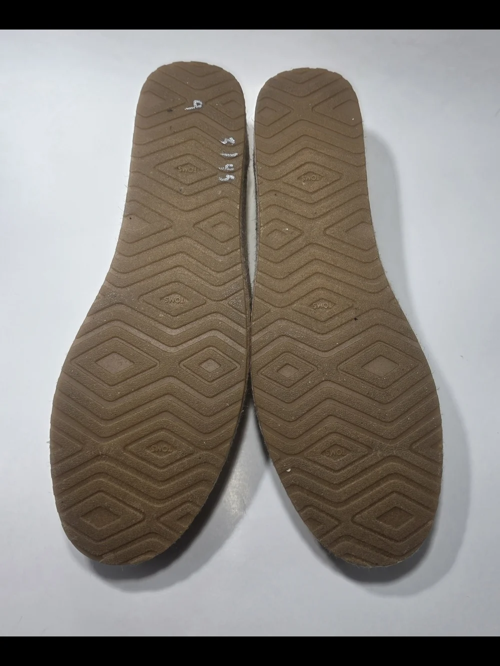 TOMS Valencia Espadrille Platform Slip On Flats Lace Cream Women’s Size 9 New